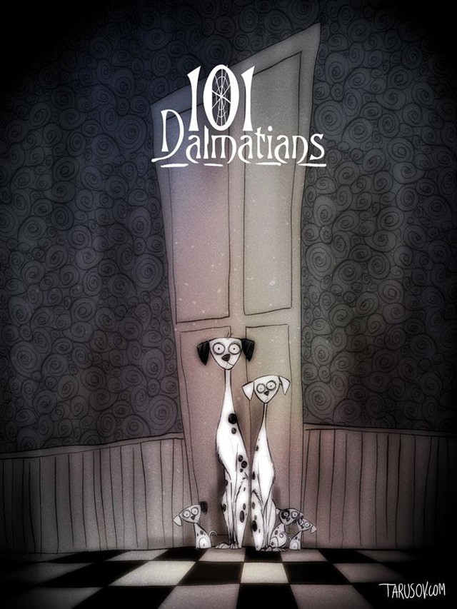 se-filmes-da-disney-fossem-feitos-por-tim-burton-101-dalmatas