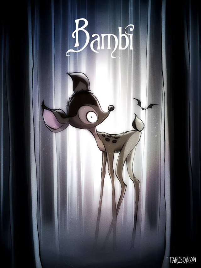 se-filmes-da-disney-fossem-feitos-por-tim-burton-bambi